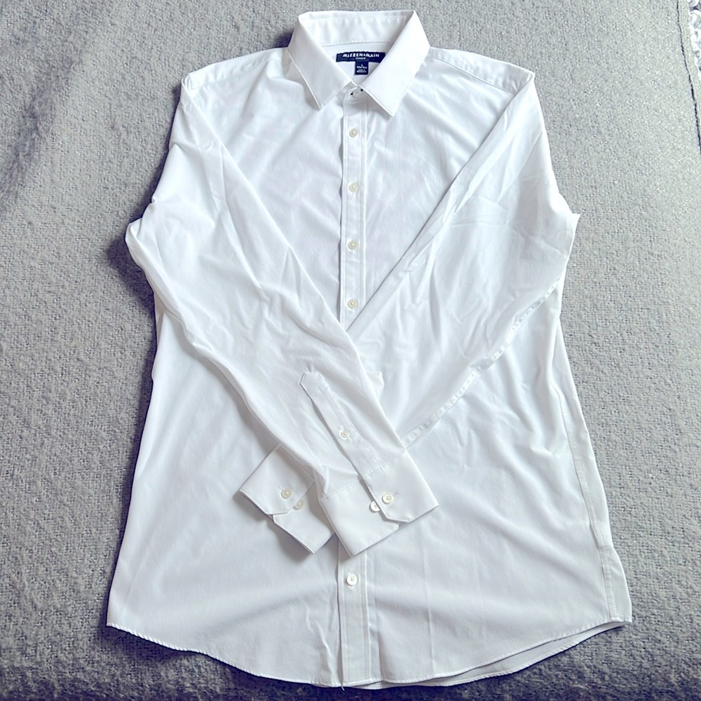 Mizzen + Main Leeward Men’s Formal Dress Shirt - size L / Trim / Tall